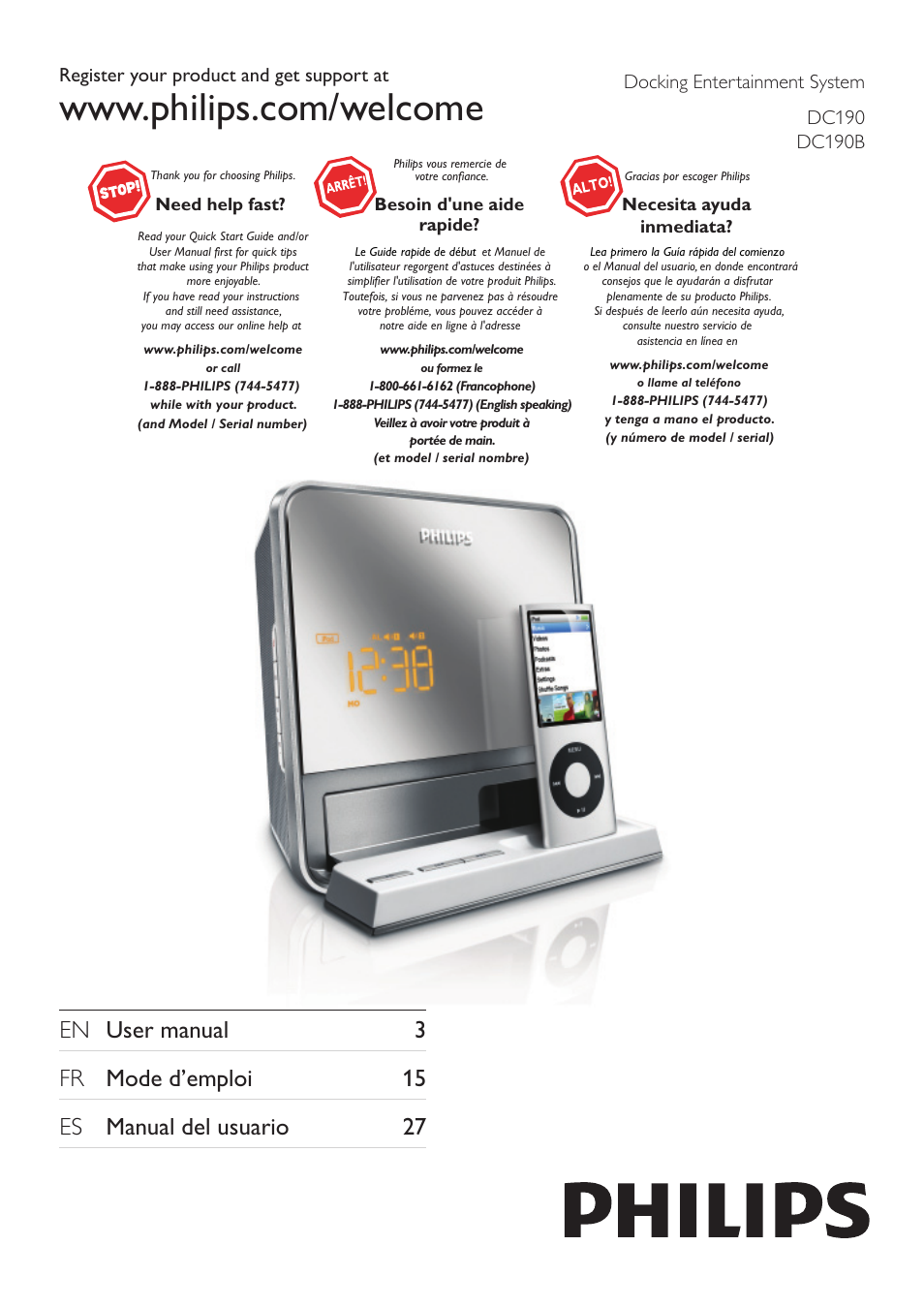 Philips DC190B/37 User Manual | 15 pages