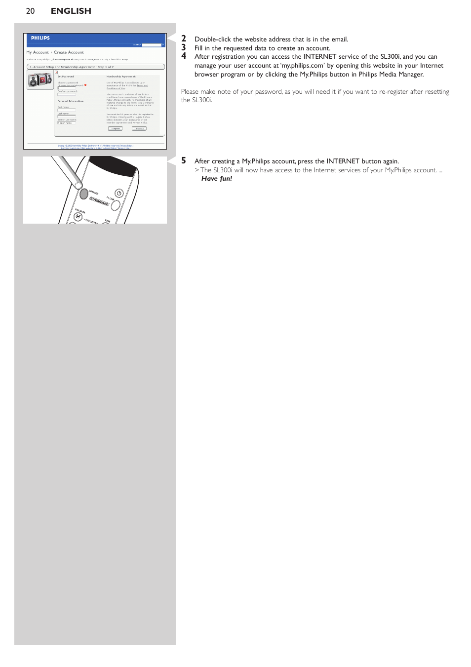 Philips SL300I/37 User Manual | Page 20 / 26