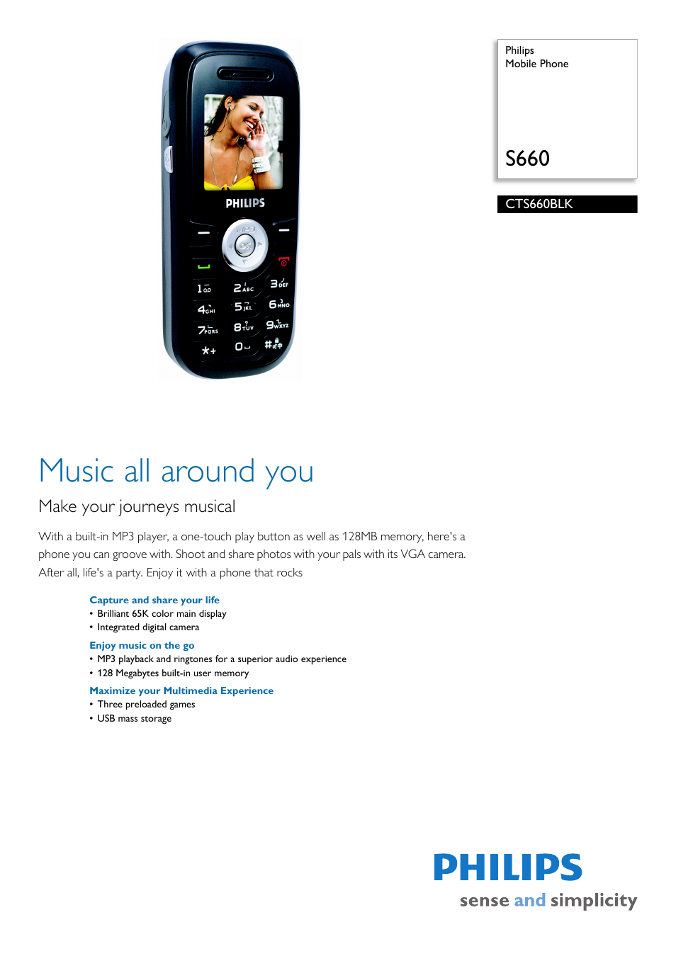 Philips CTS660BLK User Manual | 2 pages