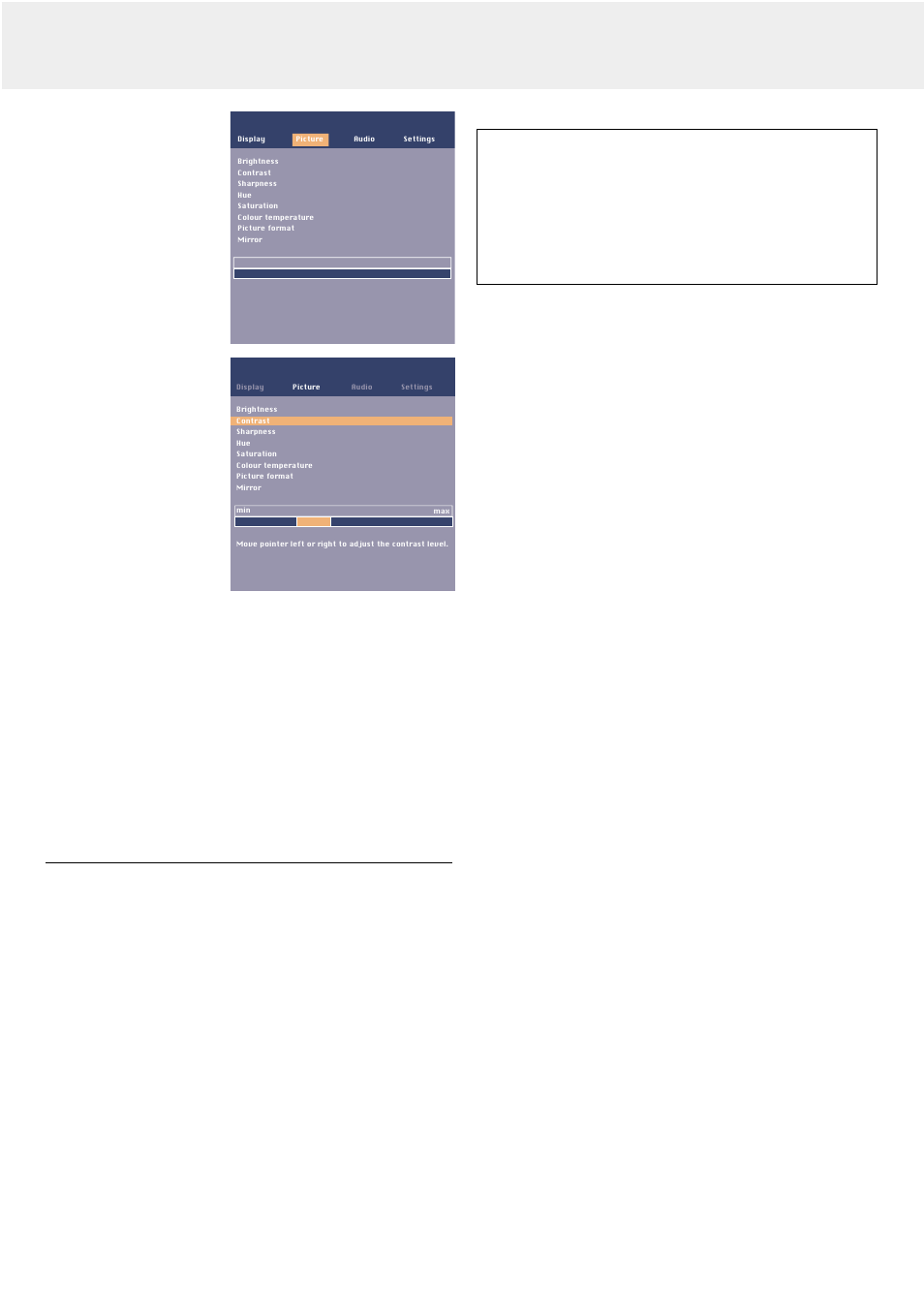 Display and picture control, Operation, Preparation/display and picture control | Philips LC4242 User Manual | Page 16 / 23