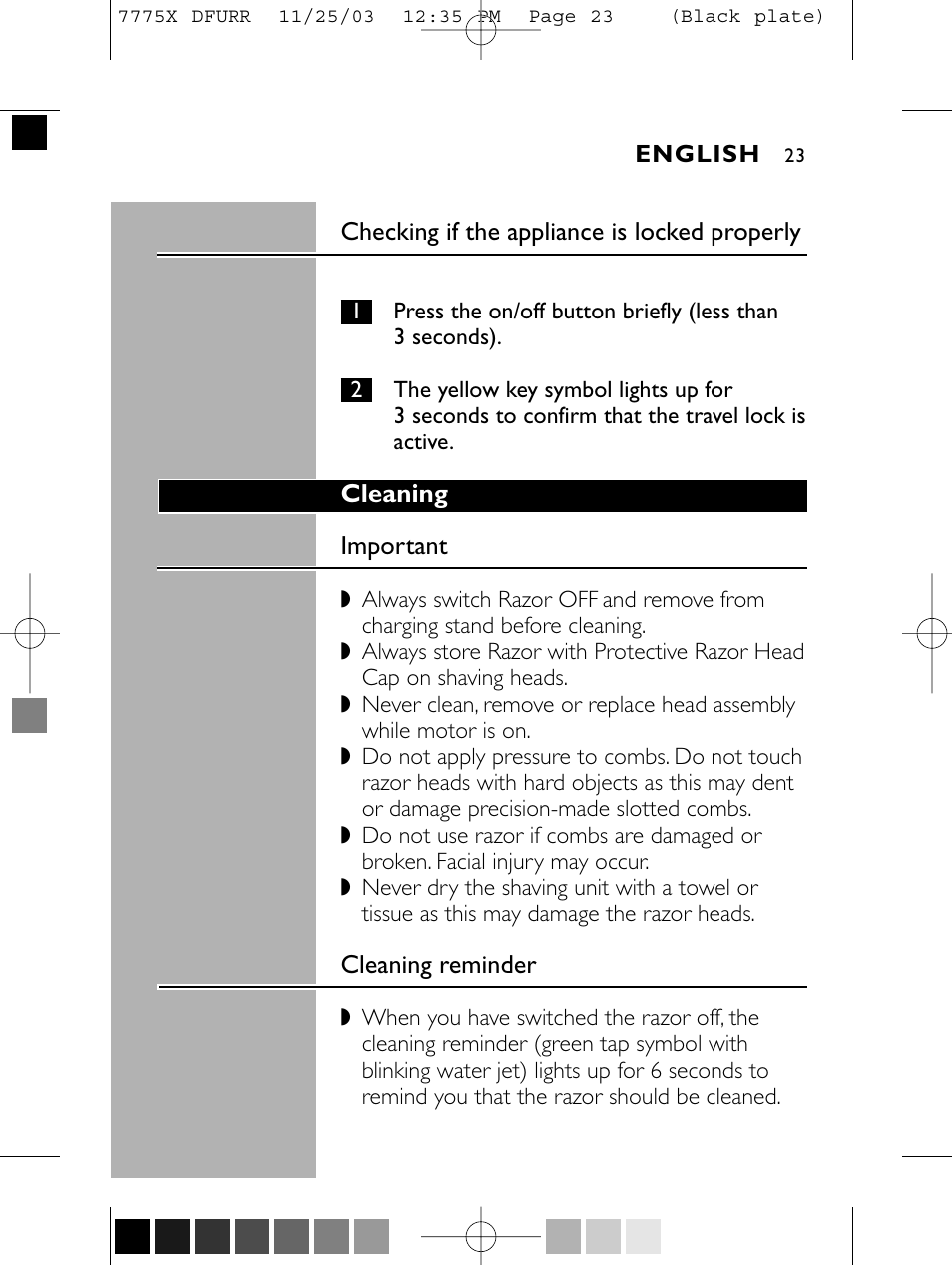 Philips TRIPLEHEADER 7775X User Manual | Page 22 / 63