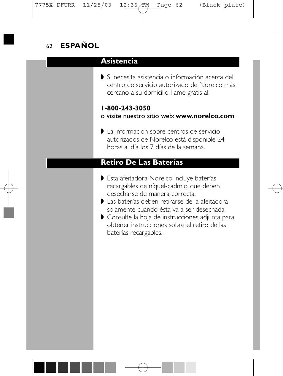 Philips TRIPLEHEADER 7775X User Manual | Page 61 / 63