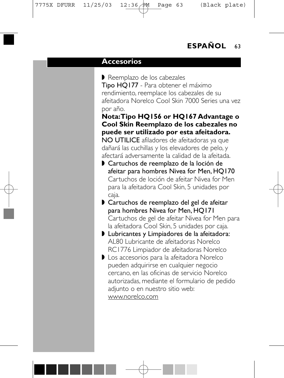 Philips TRIPLEHEADER 7775X User Manual | Page 62 / 63