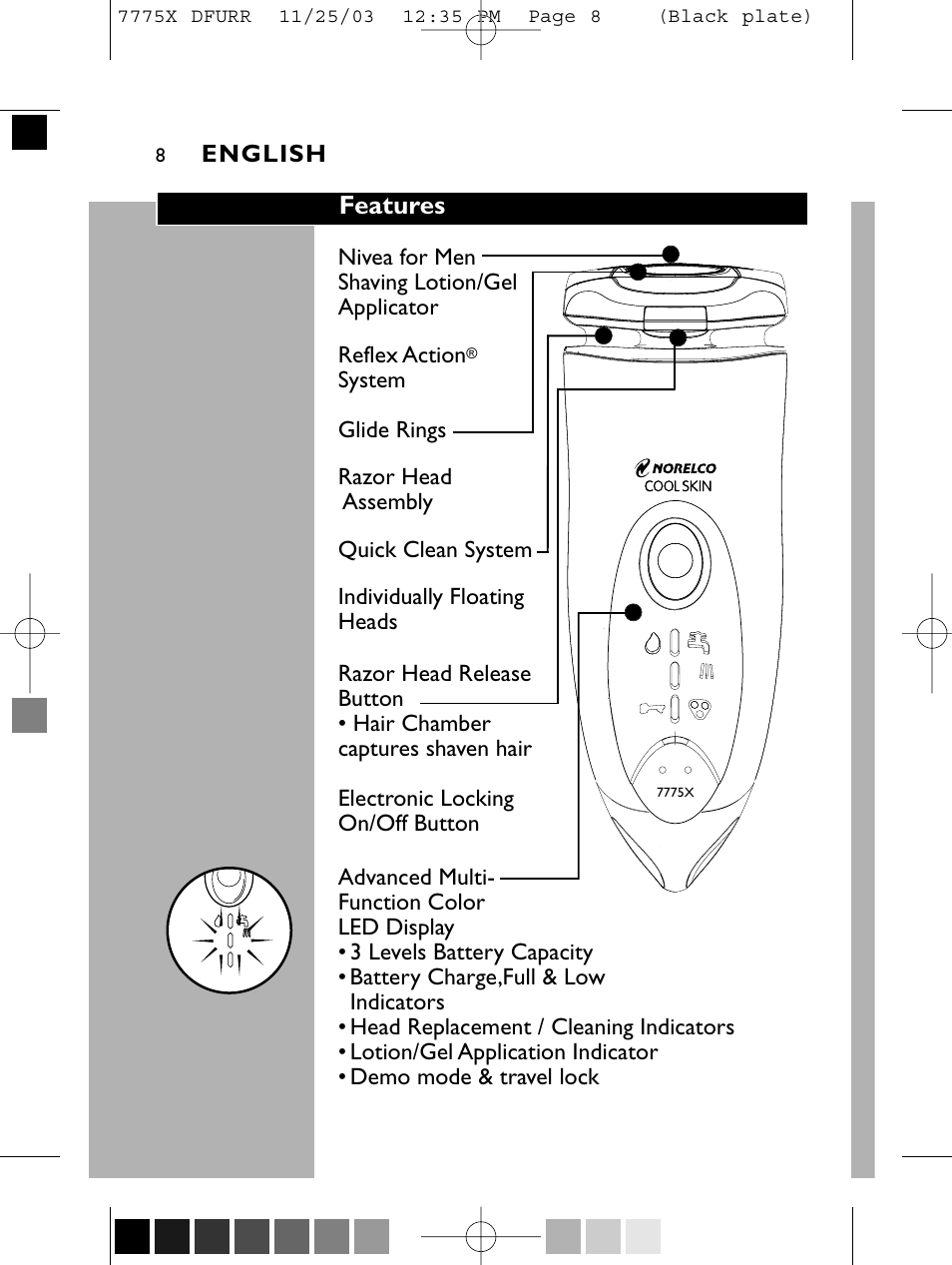 Features | Philips TRIPLEHEADER 7775X User Manual | Page 7 / 63