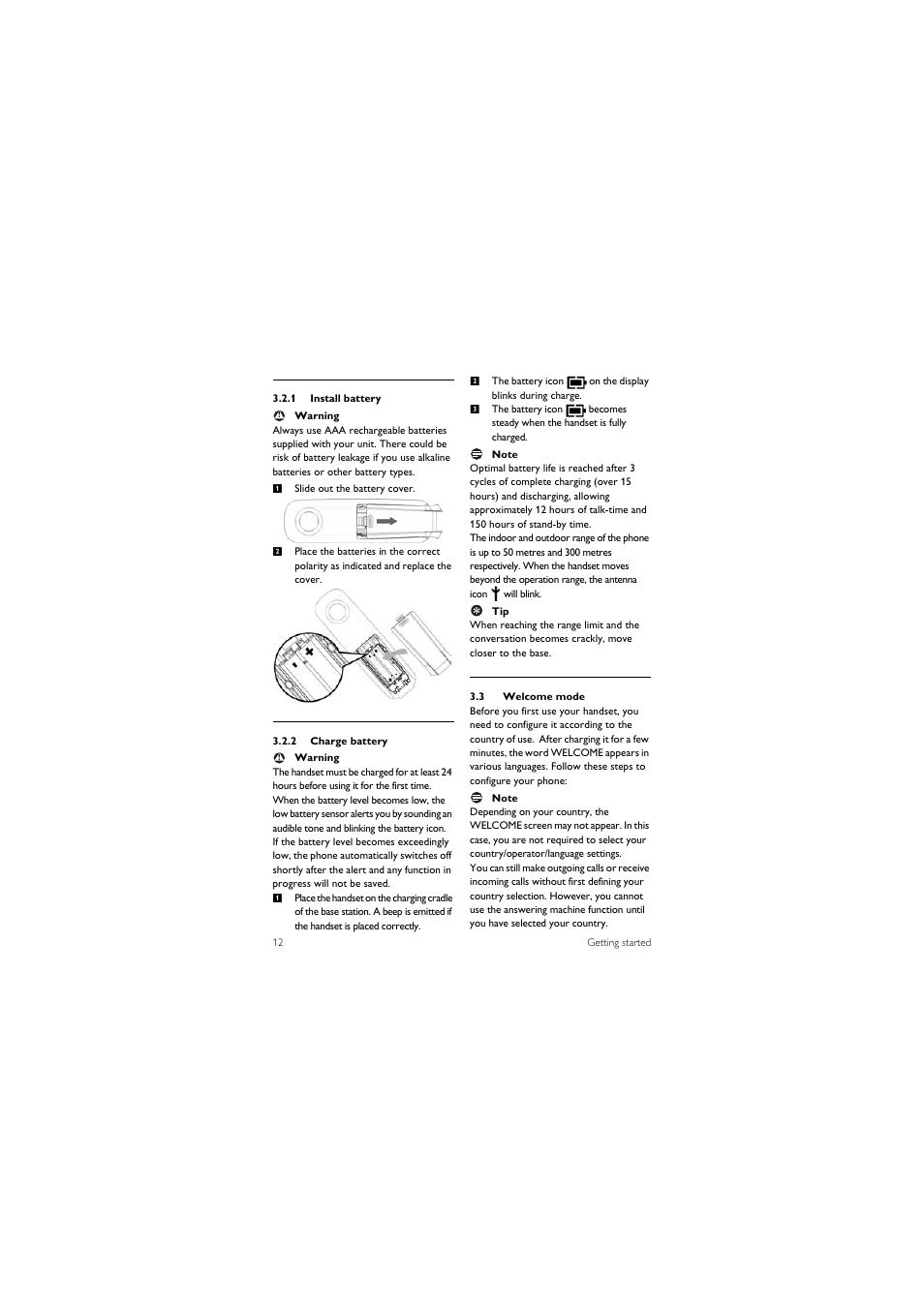 3 welcome mode | Philips CD245 User Manual | Page 14 / 48