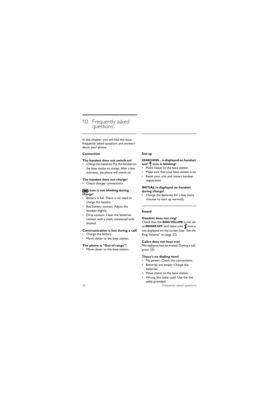 10 frequently asked questions | Philips CD245 User Manual | Page 44 / 48