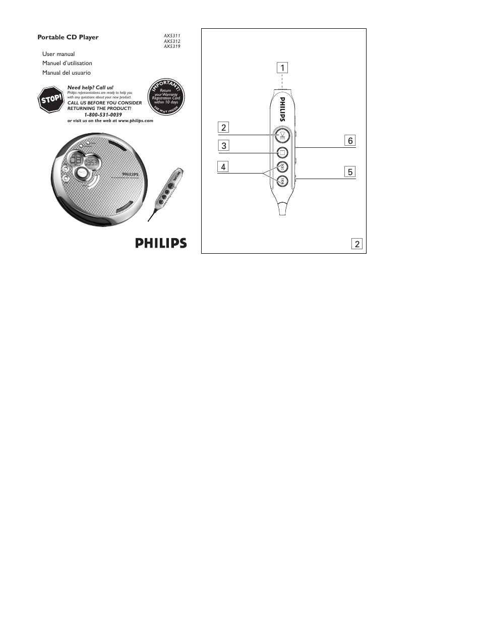 Philips AX5319 User Manual | 13 pages