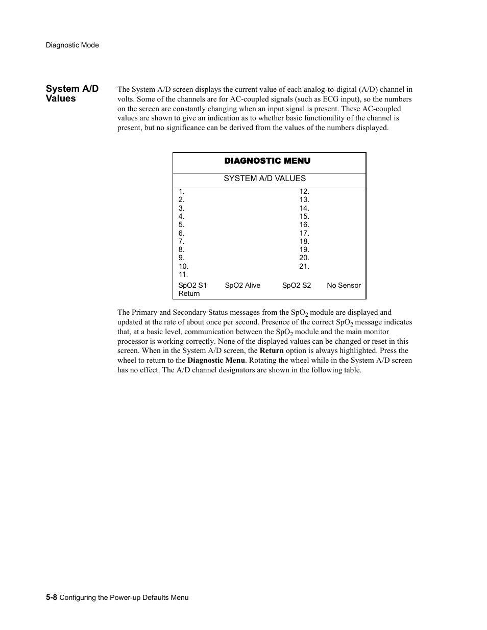 System a/d values, System a/d values -8 | Philips 862478 User Manual | Page 104 / 182