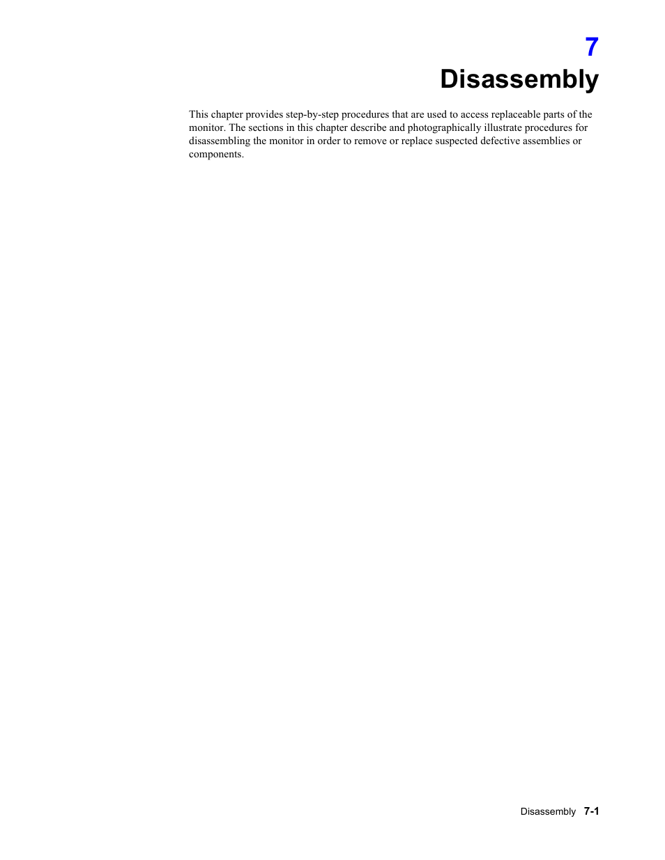 Disassembly, Disassembly -1, 7disassembly | Philips 862478 User Manual | Page 125 / 182