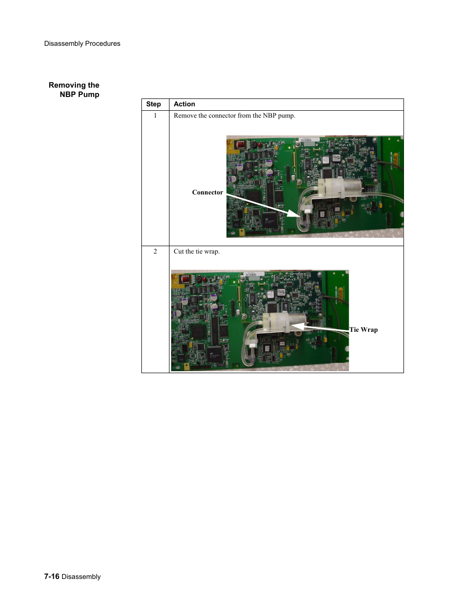 Removing the nbp pump, Removing the nbp pump -16 | Philips 862478 User Manual | Page 140 / 182