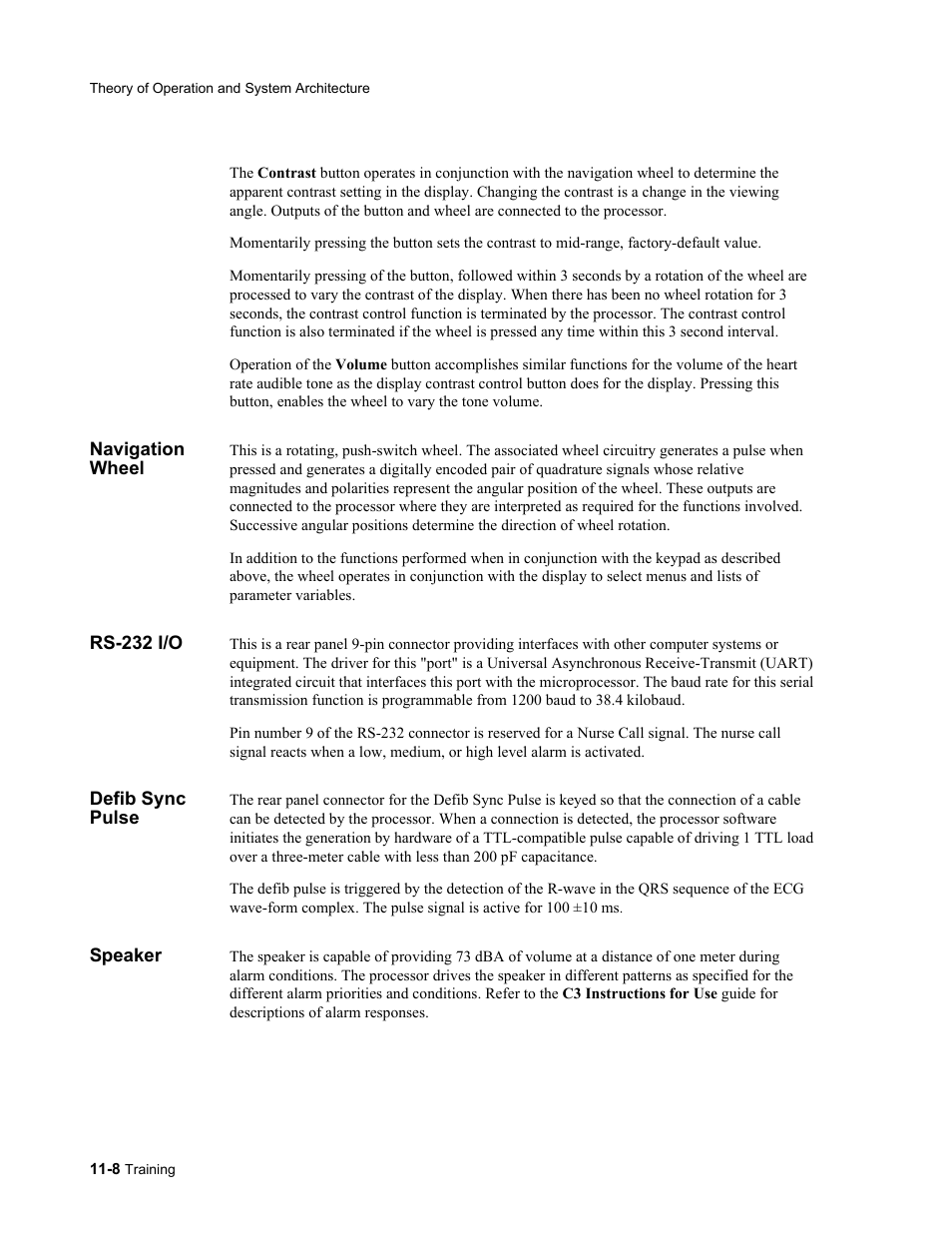 Navigation wheel, Rs-232 i/o, Defib sync pulse | Speaker | Philips 862478 User Manual | Page 166 / 182