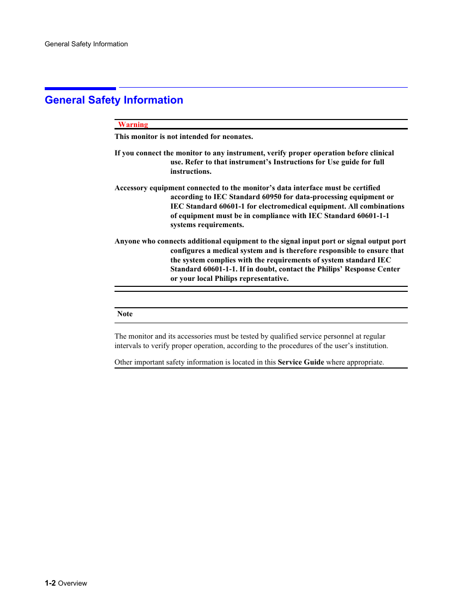 General safety information, General safety information -2 | Philips 862478 User Manual | Page 22 / 182