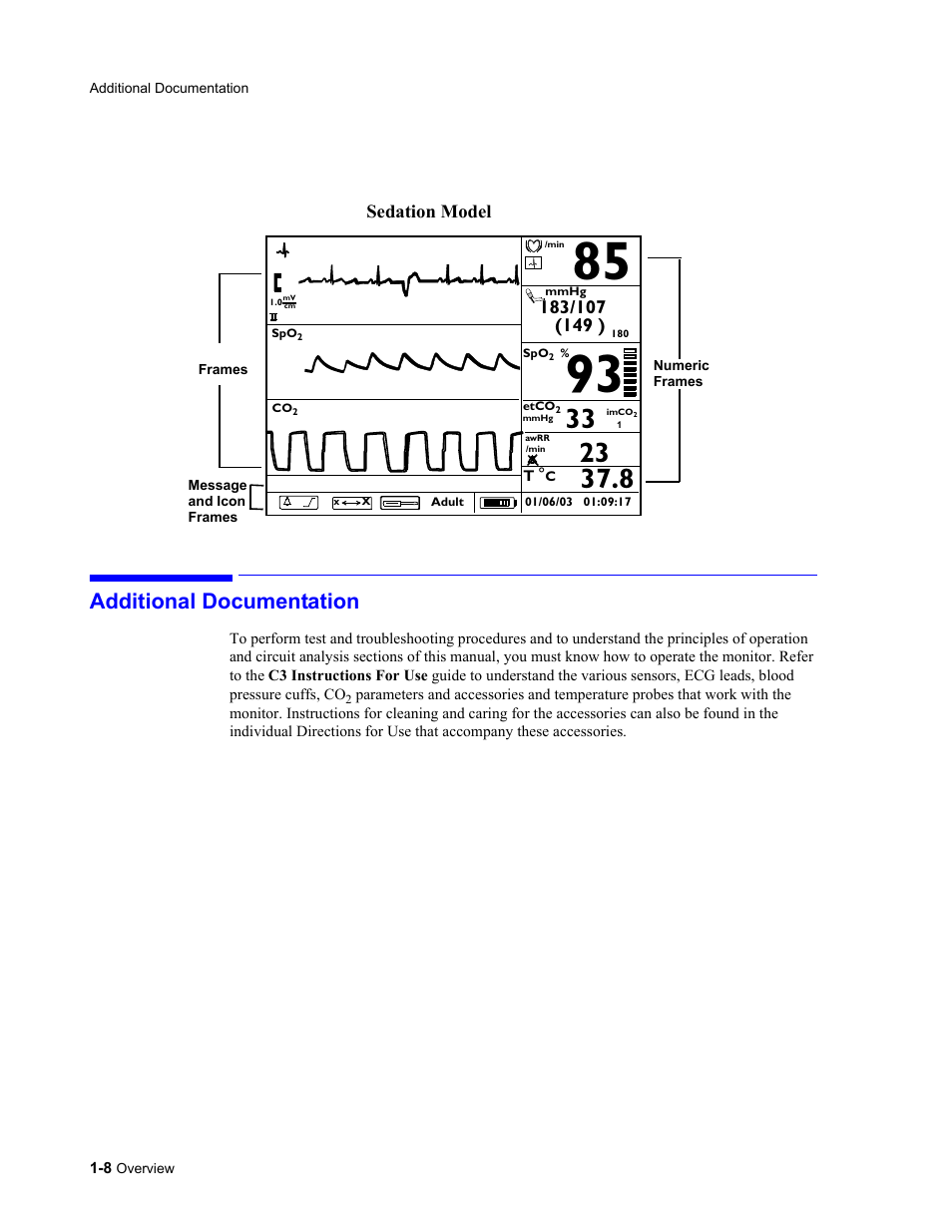 Additional documentation, Additional documentation -8, Sedation model | Philips 862478 User Manual | Page 28 / 182