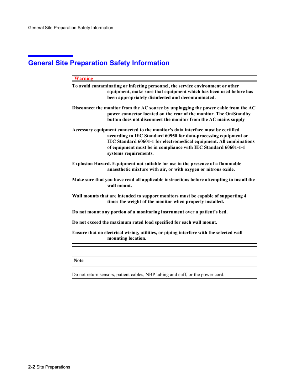 General site preparation safety information, General site preparation safety information -2 | Philips 862478 User Manual | Page 30 / 182