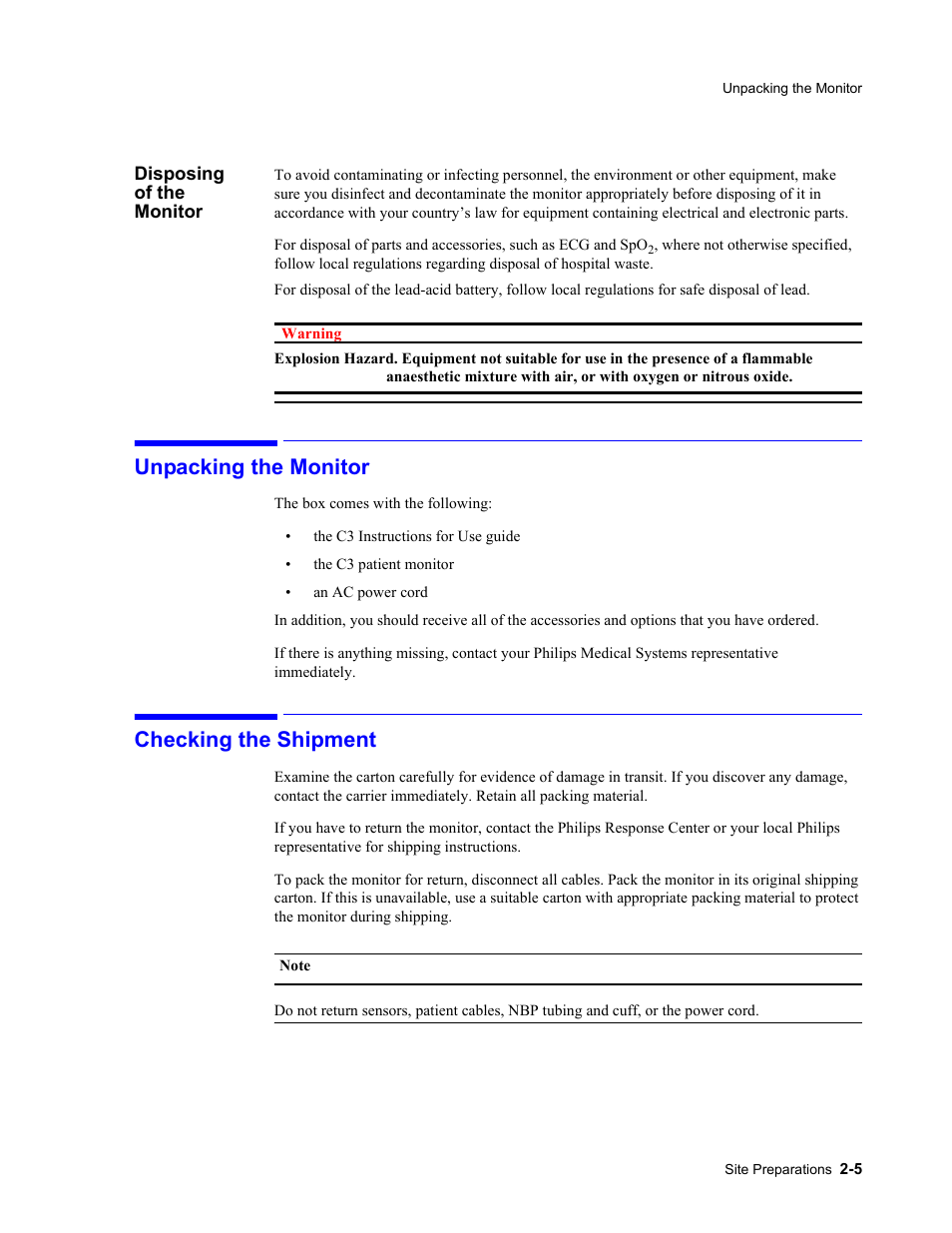 Disposing of the monitor, Unpacking the monitor, Checking the shipment | Disposing of the monitor -5, Unpacking the monitor -5 checking the shipment -5 | Philips 862478 User Manual | Page 33 / 182