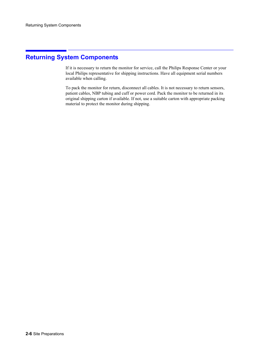 Returning system components, Returning system components -6 | Philips 862478 User Manual | Page 34 / 182