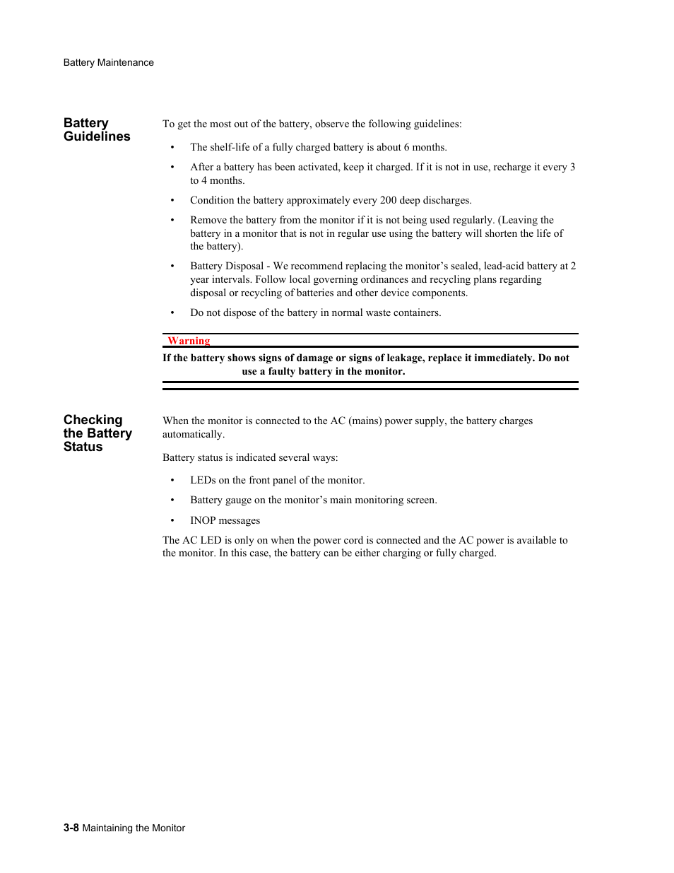Battery guidelines, Checking the battery status | Philips 862478 User Manual | Page 46 / 182