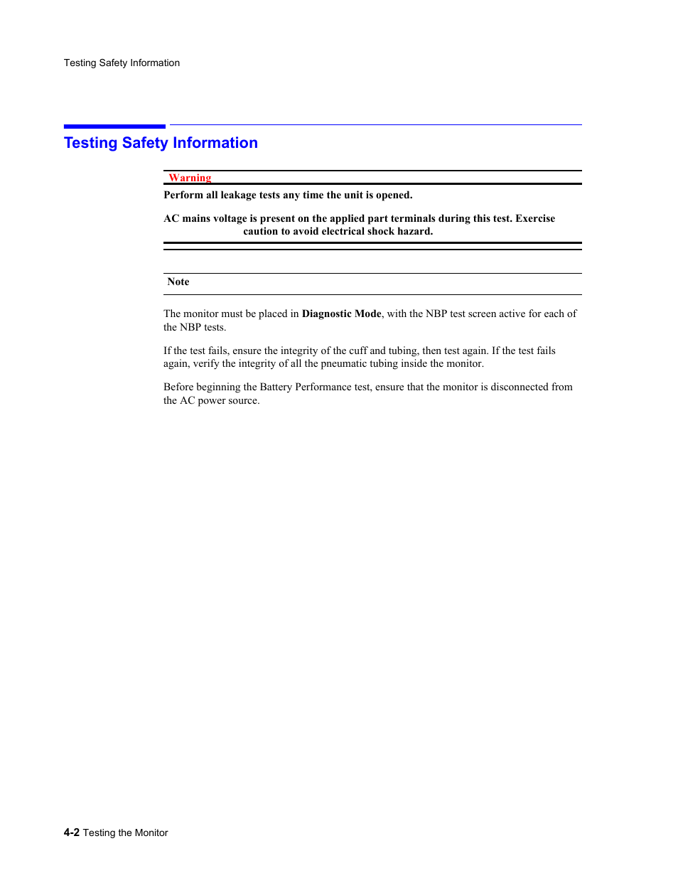 Testing safety information, Testing safety information -2 | Philips 862478 User Manual | Page 52 / 182