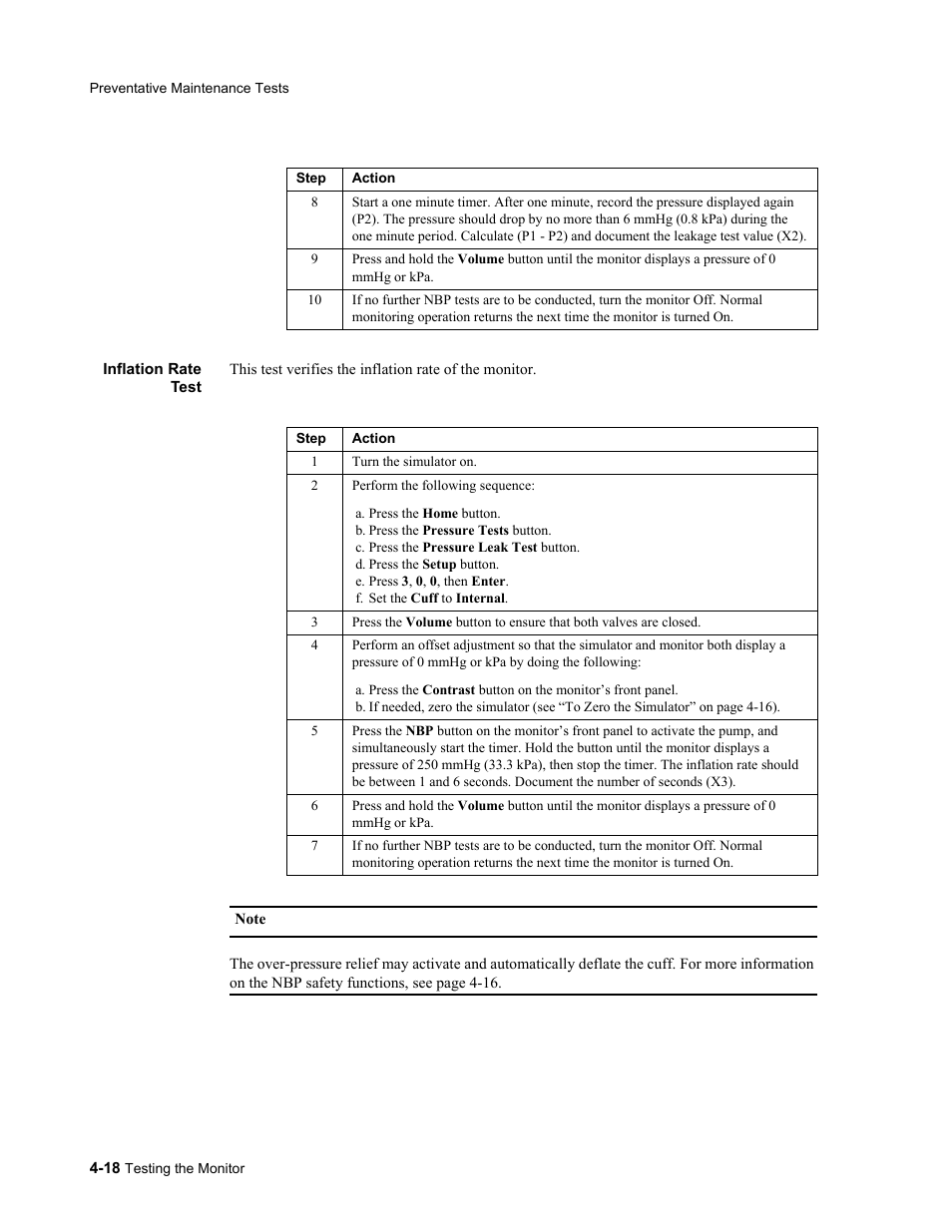 Inflation rate test, Inflation rate test -18 | Philips 862478 User Manual | Page 68 / 182
