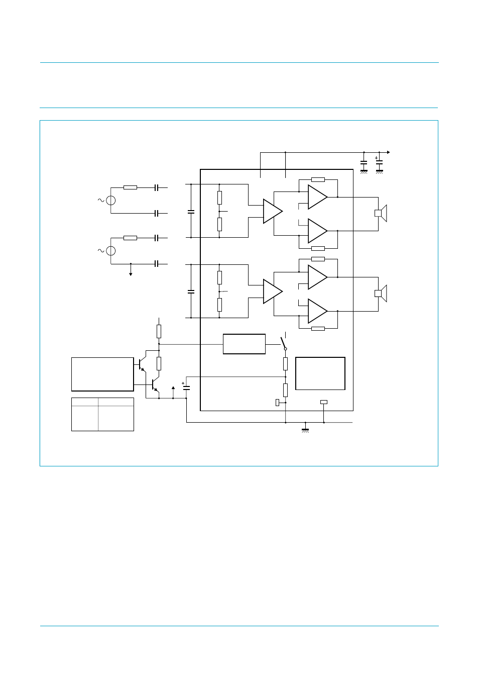 Application information, 1 printed-circuit board (pcb), 1 layout and grounding | Figure 14, Unless otherwise specified, Audio pass band, Tda8946j, Philips semiconductors, 2 x 15 w stereo btl audio amplifier | Philips TDA8946J User Manual | Page 14 / 23