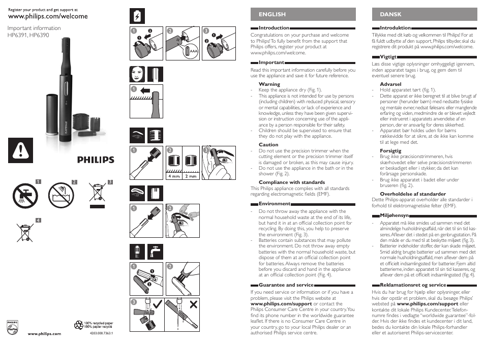 Philips HP6390 User Manual | 5 pages