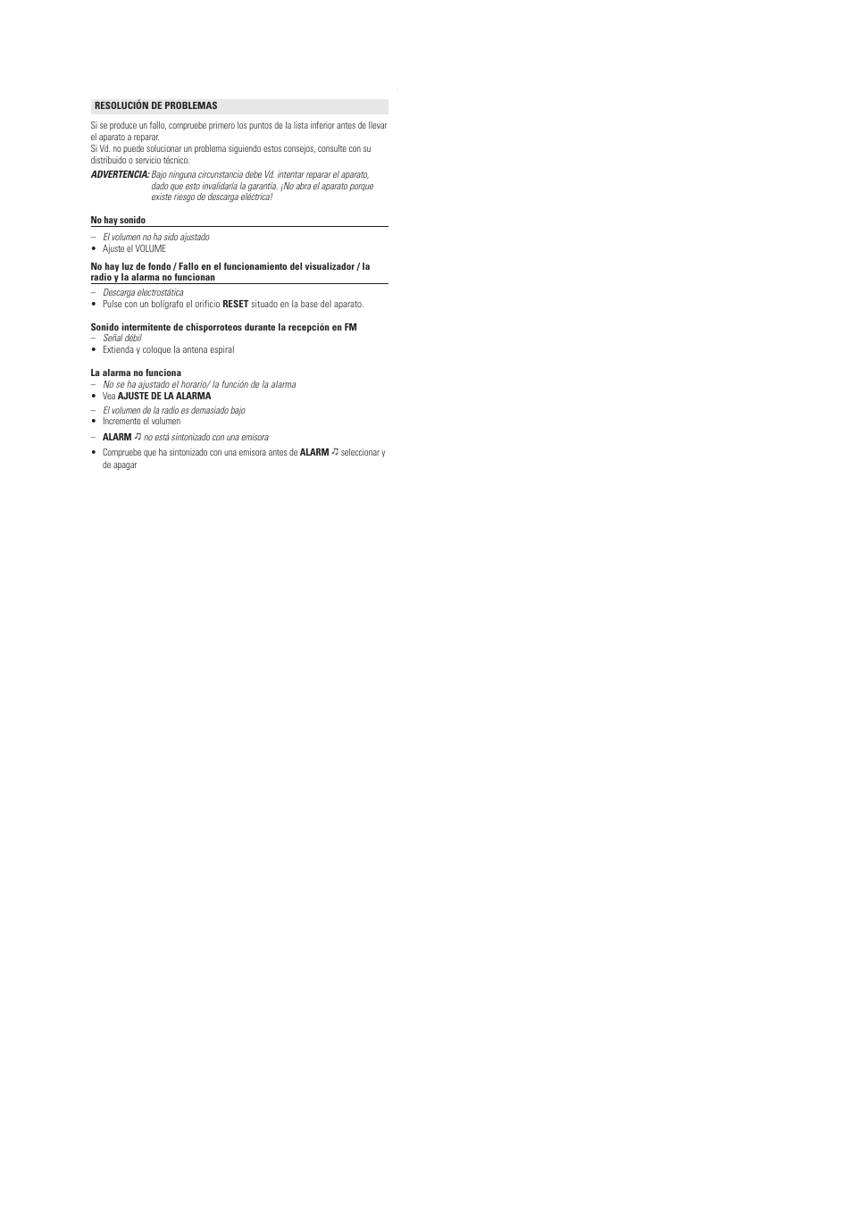 Philips AJ100 User Manual | Page 16 / 17