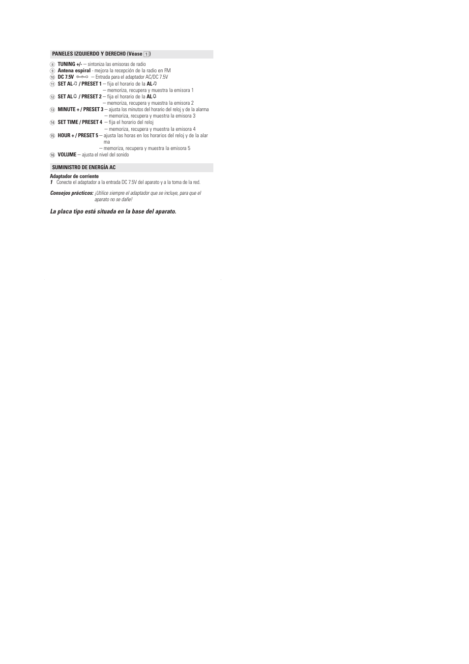 Philips AJ100 User Manual | Page 9 / 17