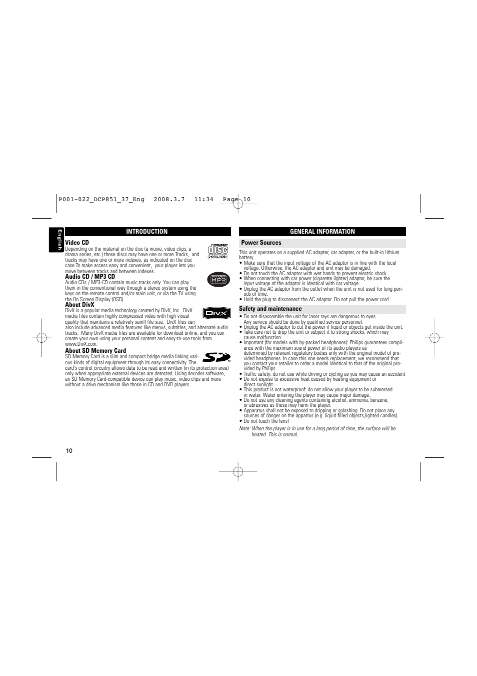Philips DCP951 User Manual | Page 10 / 23