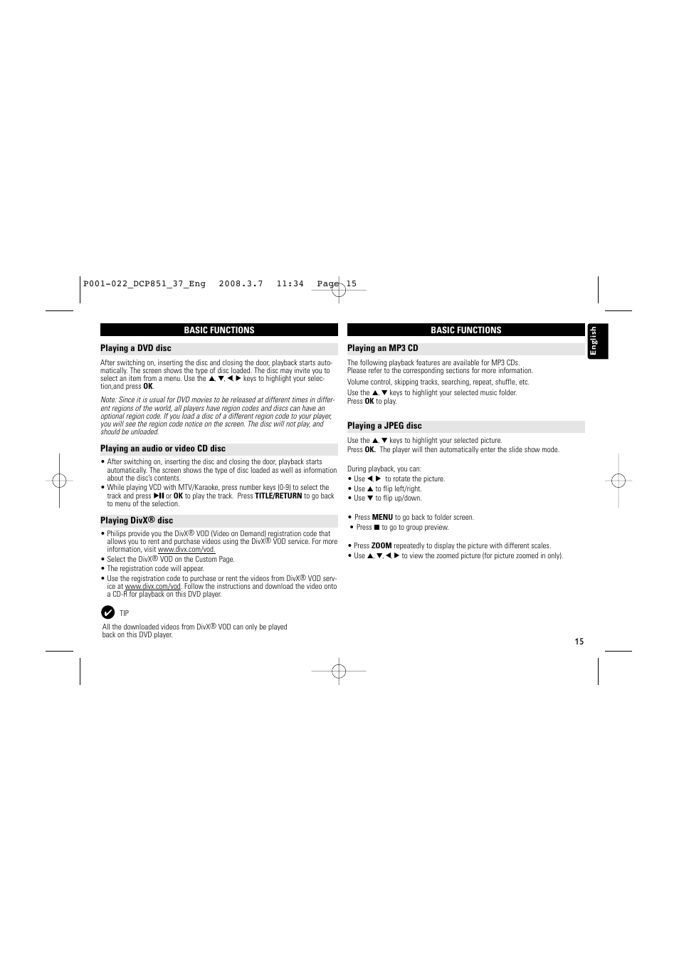 Philips DCP951 User Manual | Page 15 / 23