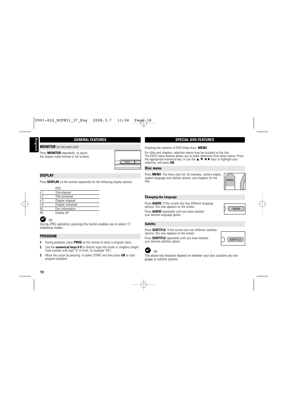 Philips DCP951 User Manual | Page 18 / 23