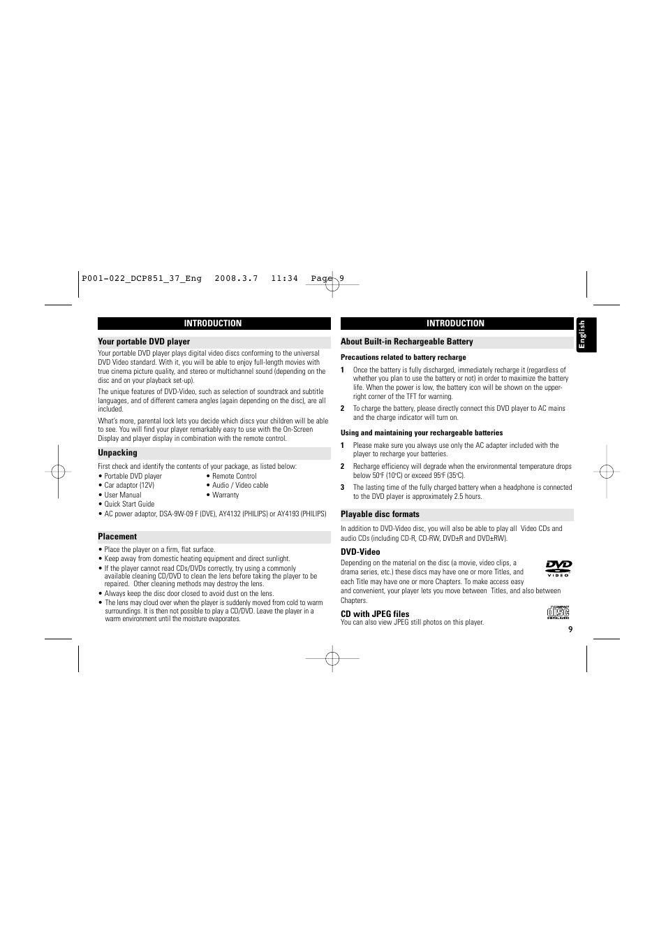 Philips DCP951 User Manual | Page 9 / 23