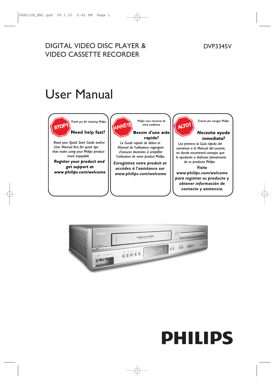 Philips DVP3345V/F7 User Manual | 64 pages