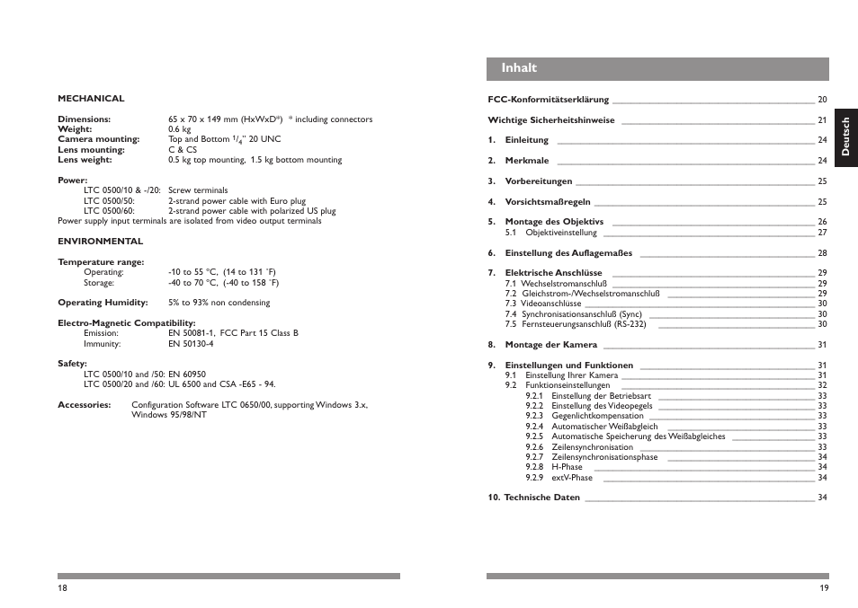 Inhalt | Philips LTC0500 User Manual | Page 11 / 11