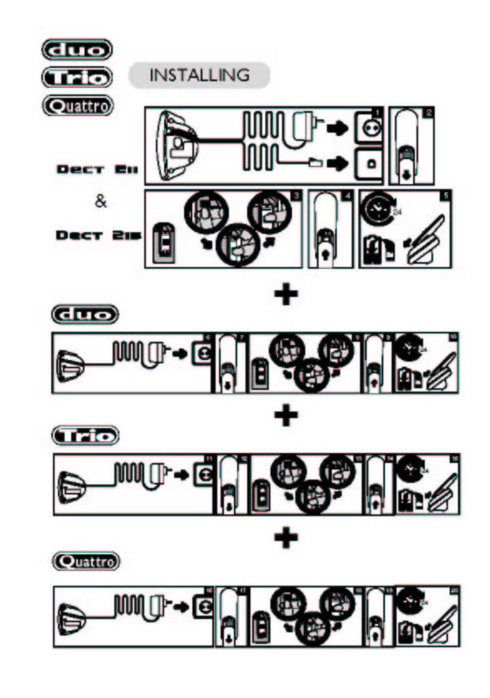 Installing | Philips DECT 215 User Manual | Page 19 / 20