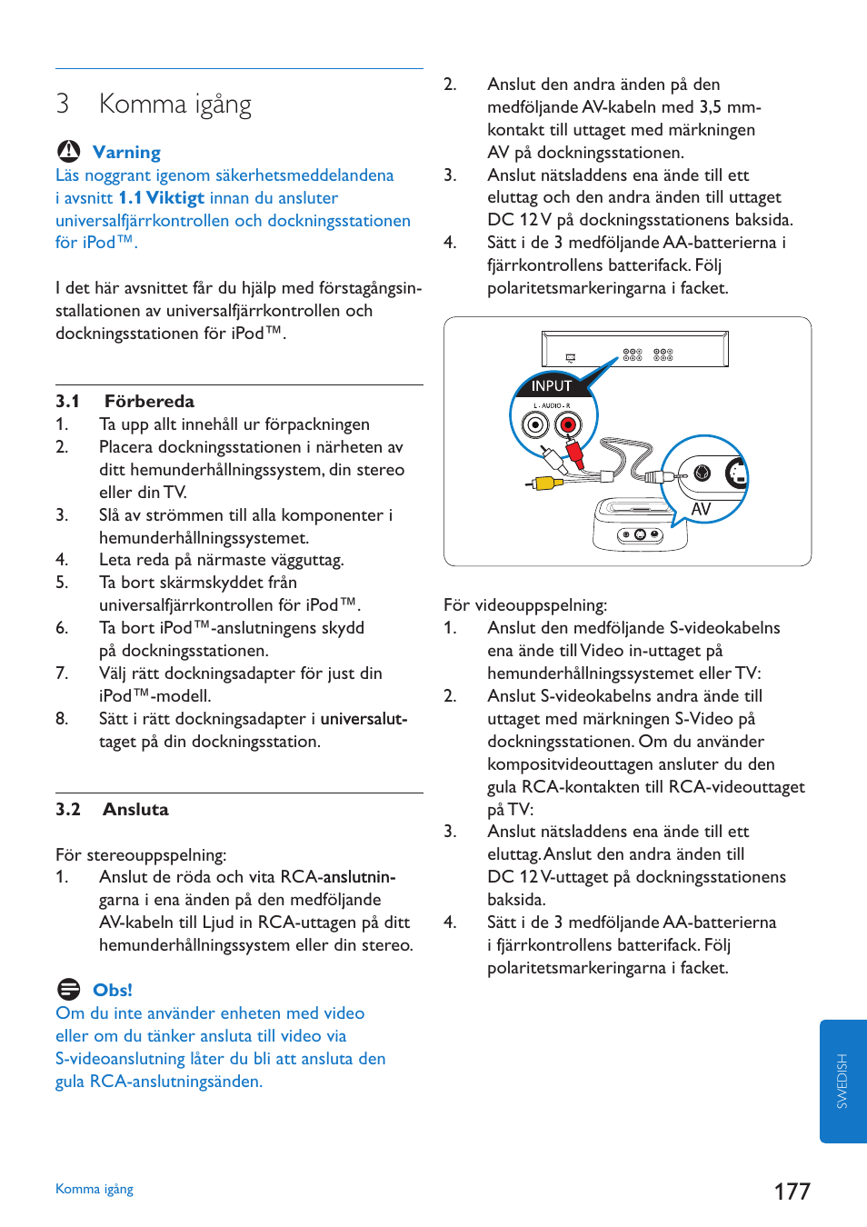 3 komma igång | Philips SJM3152 User Manual | Page 177 / 338