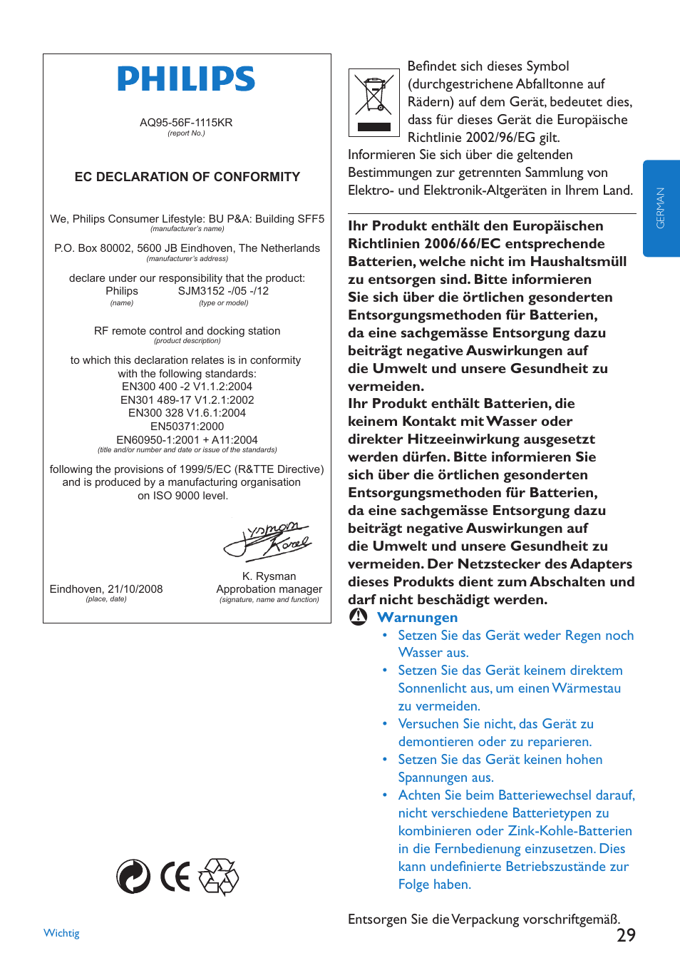 Philips SJM3152 User Manual | Page 29 / 338