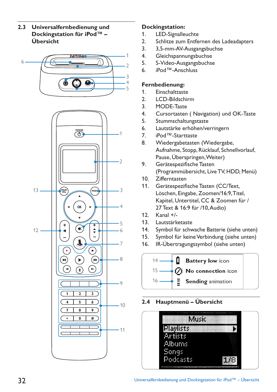 4 hauptmenü – übersicht | Philips SJM3152 User Manual | Page 32 / 338