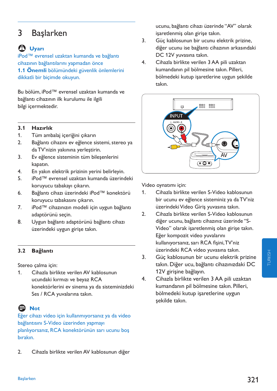 3 başlarken | Philips SJM3152 User Manual | Page 321 / 338