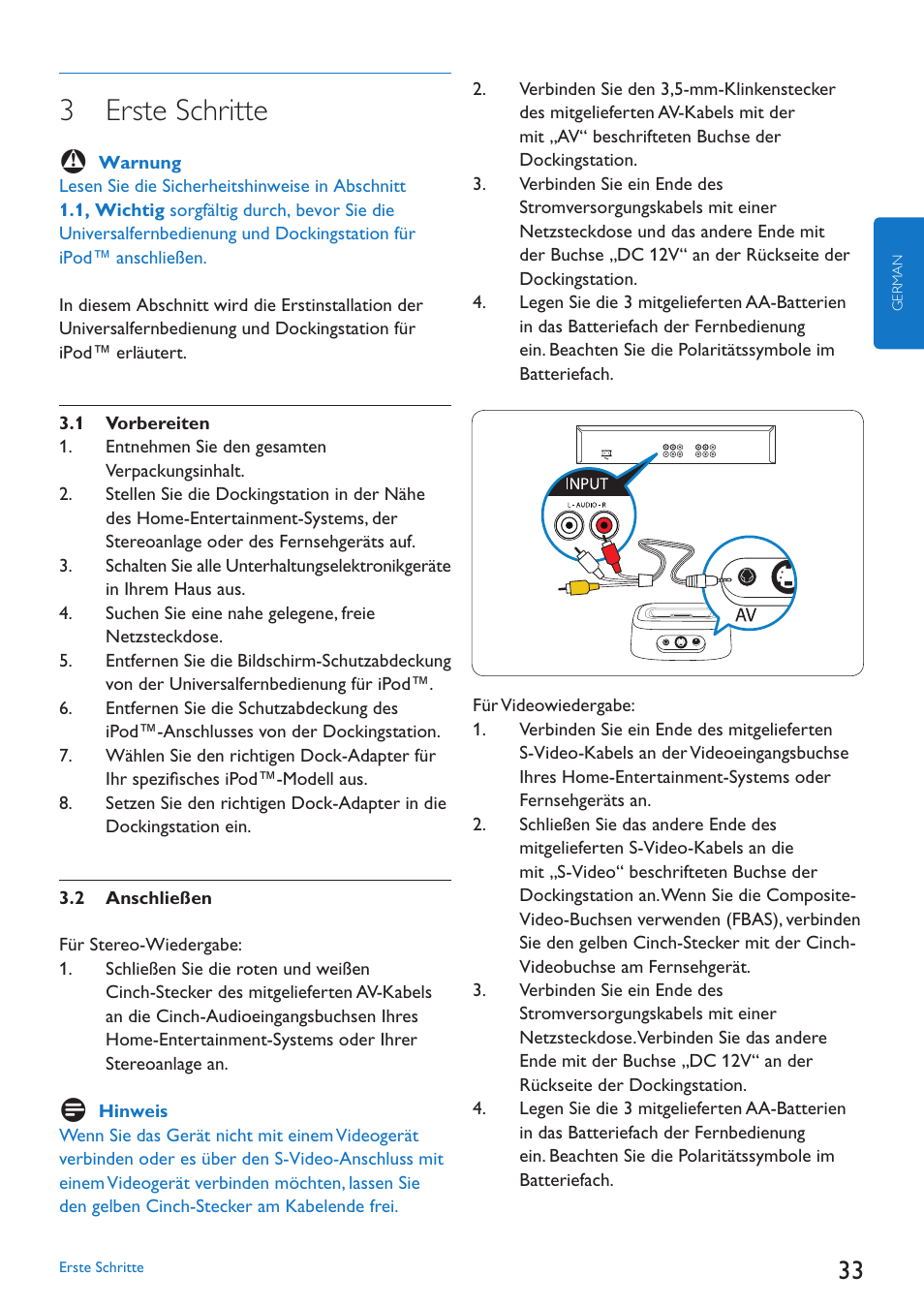 3 erste schritte | Philips SJM3152 User Manual | Page 33 / 338