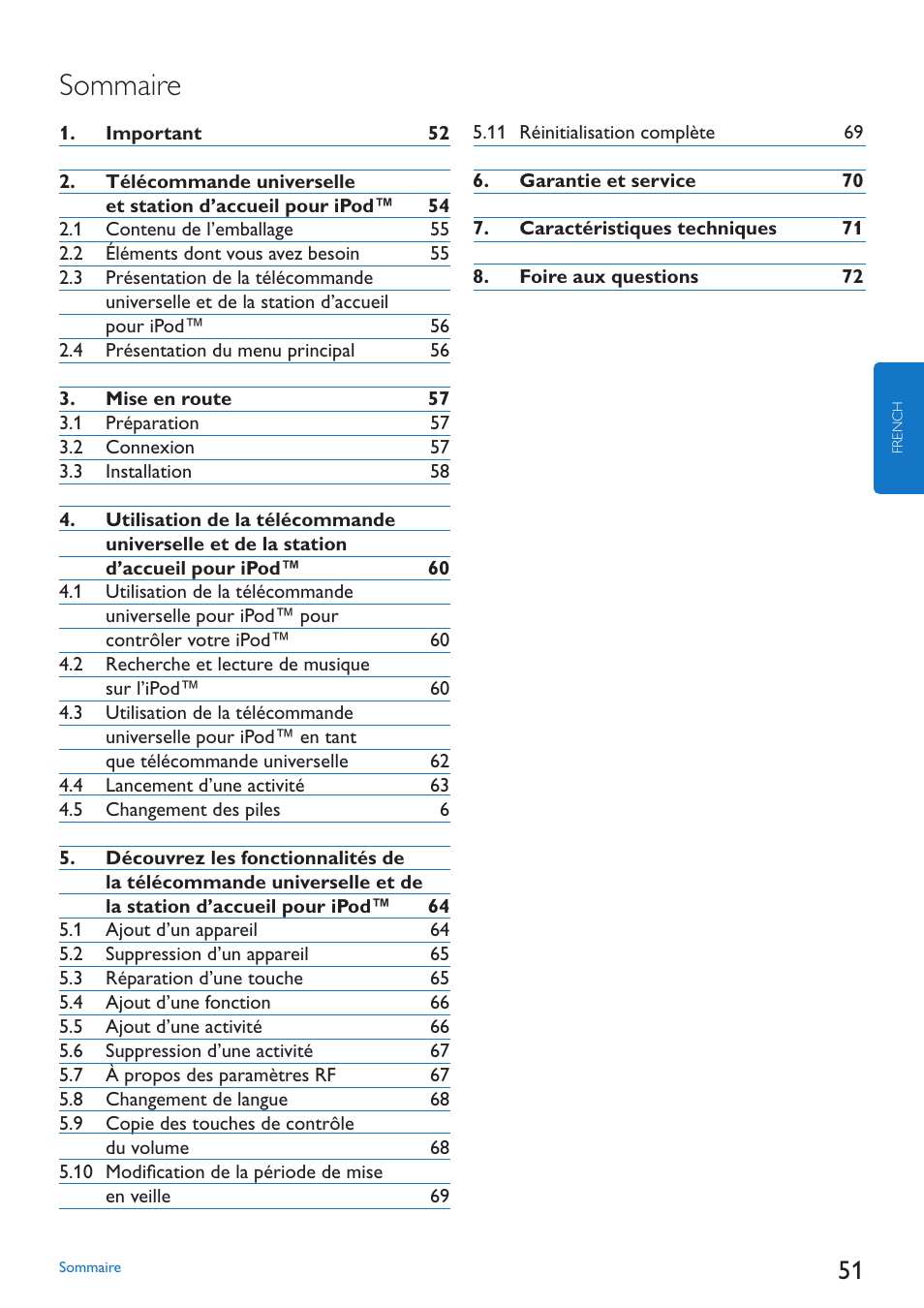 Sommaire | Philips SJM3152 User Manual | Page 51 / 338