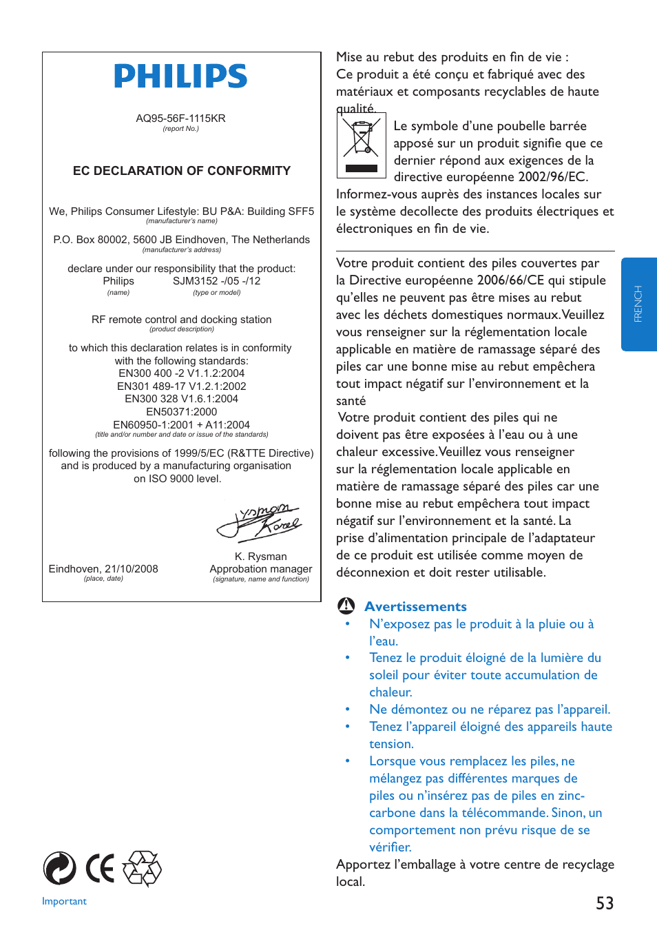 Philips SJM3152 User Manual | Page 53 / 338