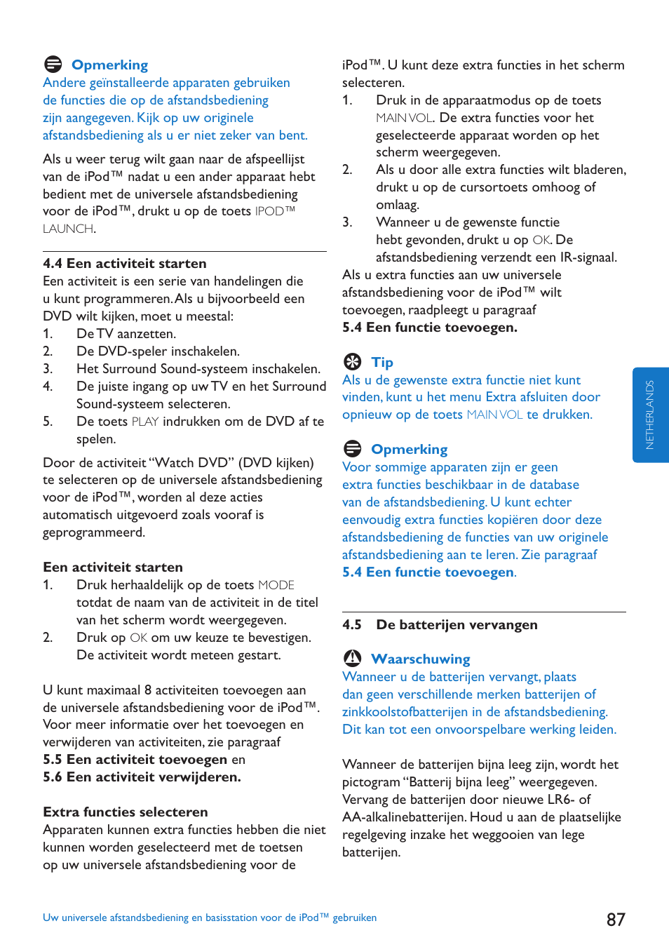 Philips SJM3152 User Manual | Page 87 / 338