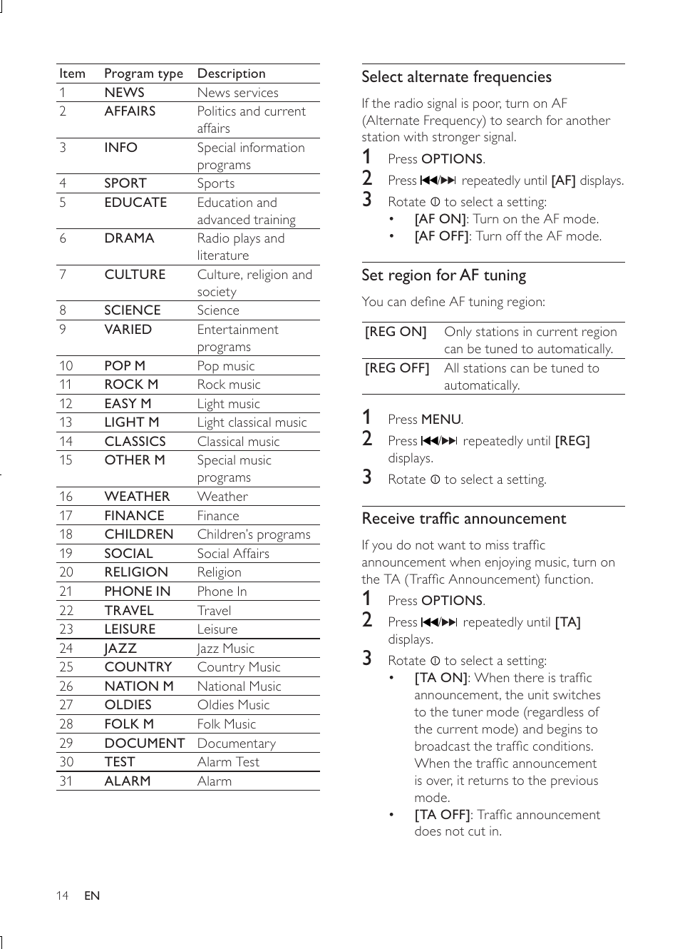 Philips CEM3000B User Manual | Page 13 / 27