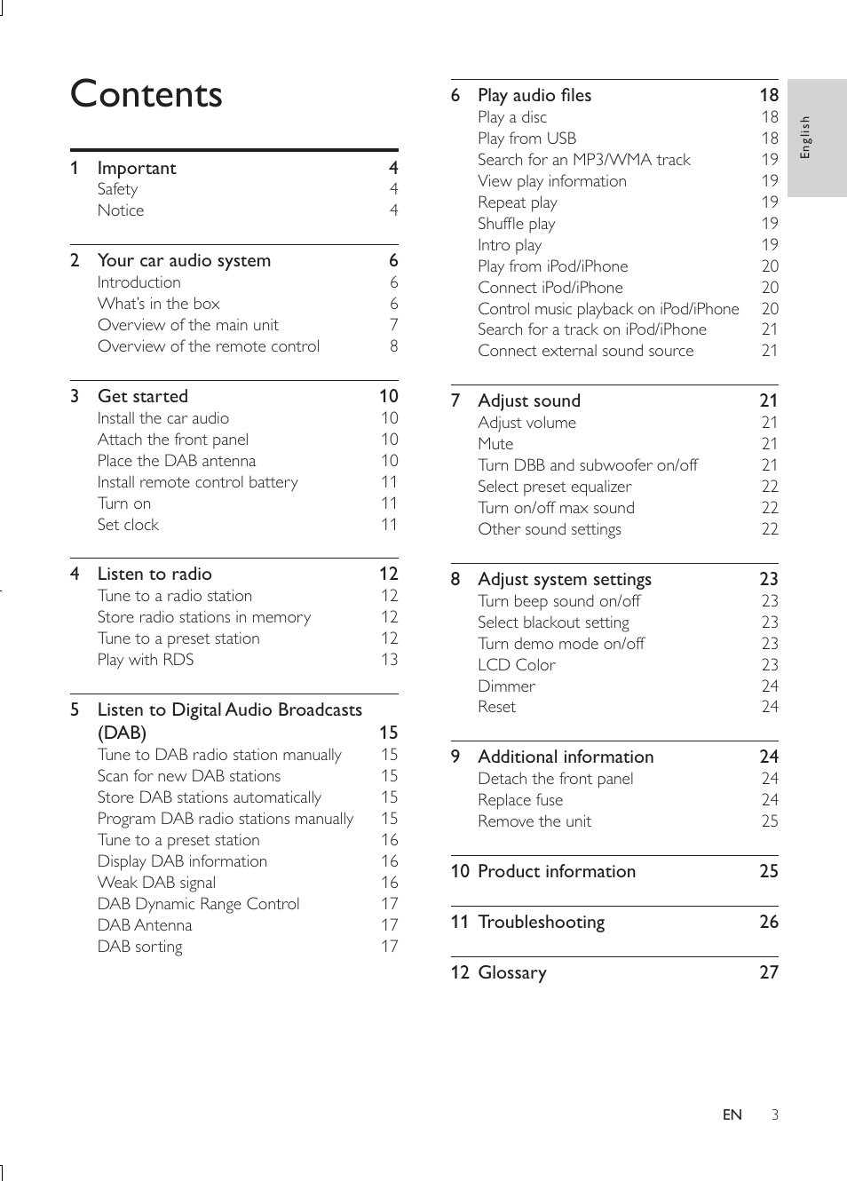 Philips CEM3000B User Manual | Page 2 / 27