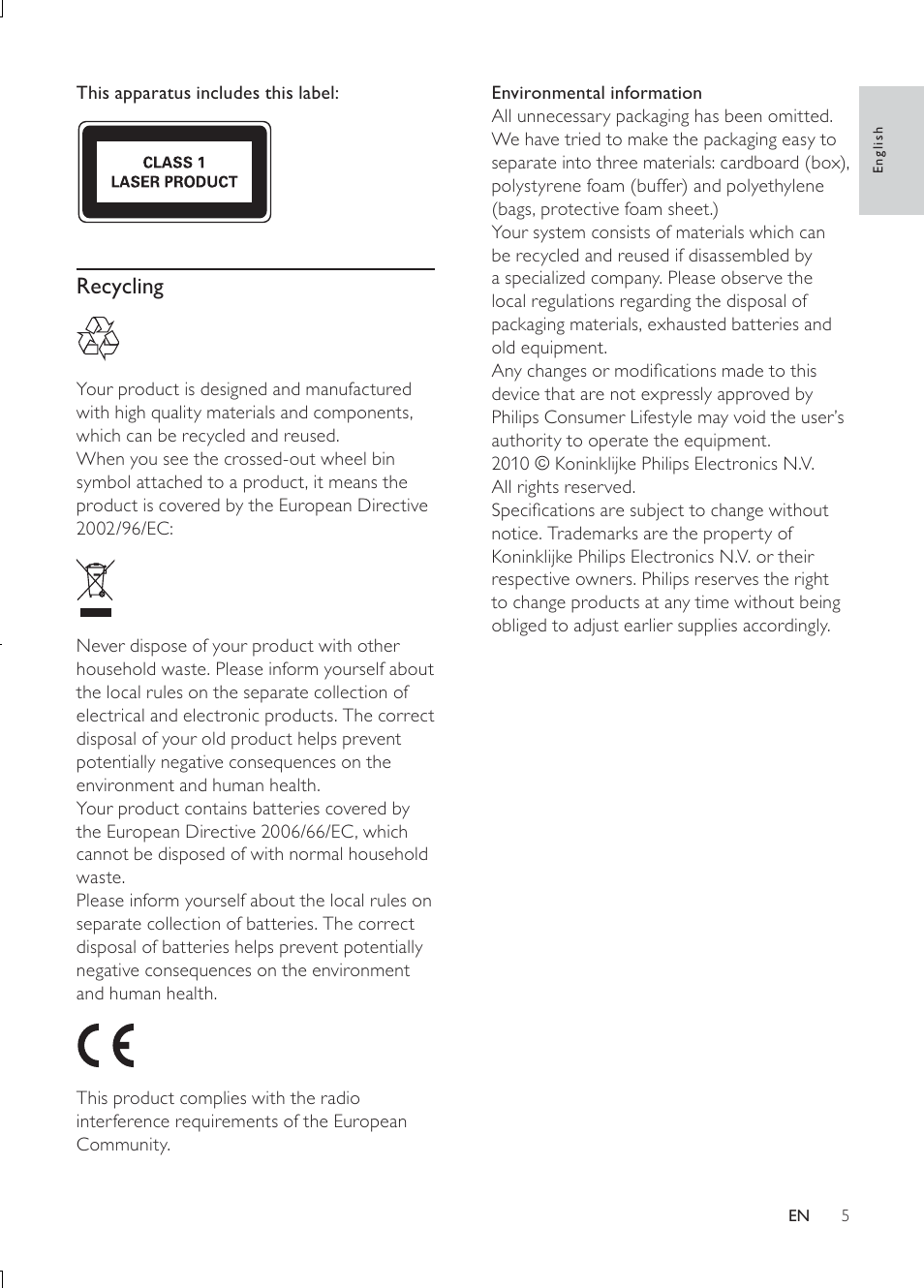 Philips CEM3000B User Manual | Page 4 / 27
