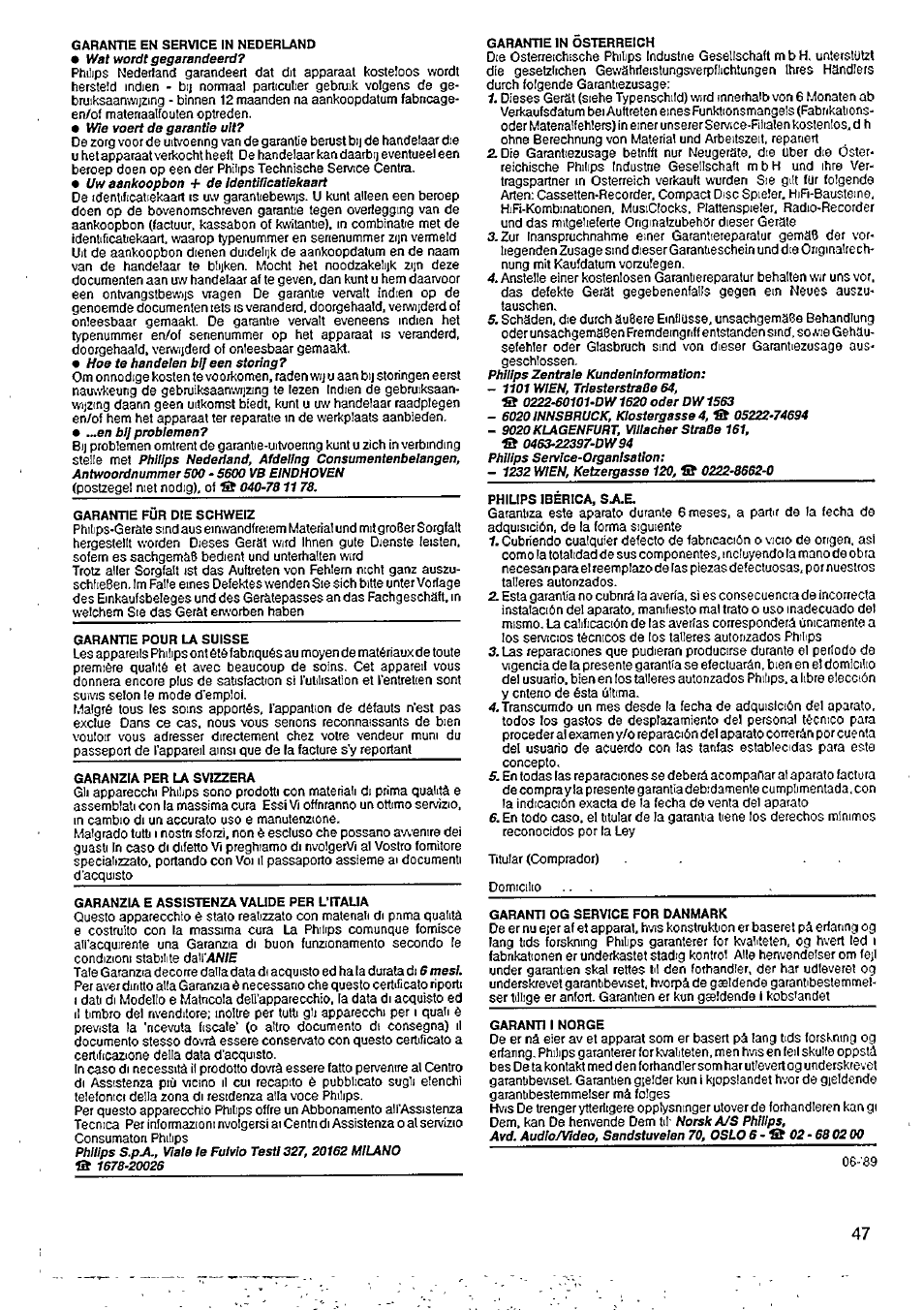 Philips AK 691 User Manual | Page 14 / 14