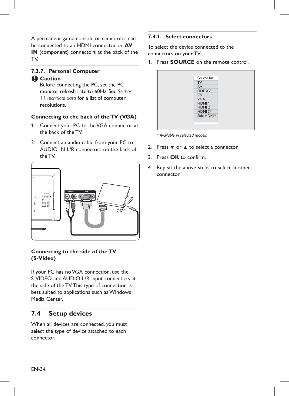 Setup devices 7.4 | Philips 32PFL5203 User Manual | Page 36 / 46