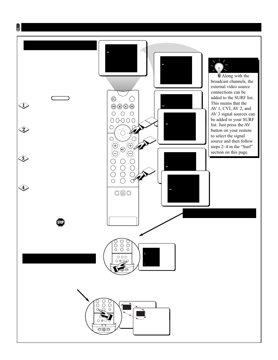 Sing, Lternate, Hannel | Rogram, A/ch) | Philips 55P8342 User Manual | Page 40 / 60