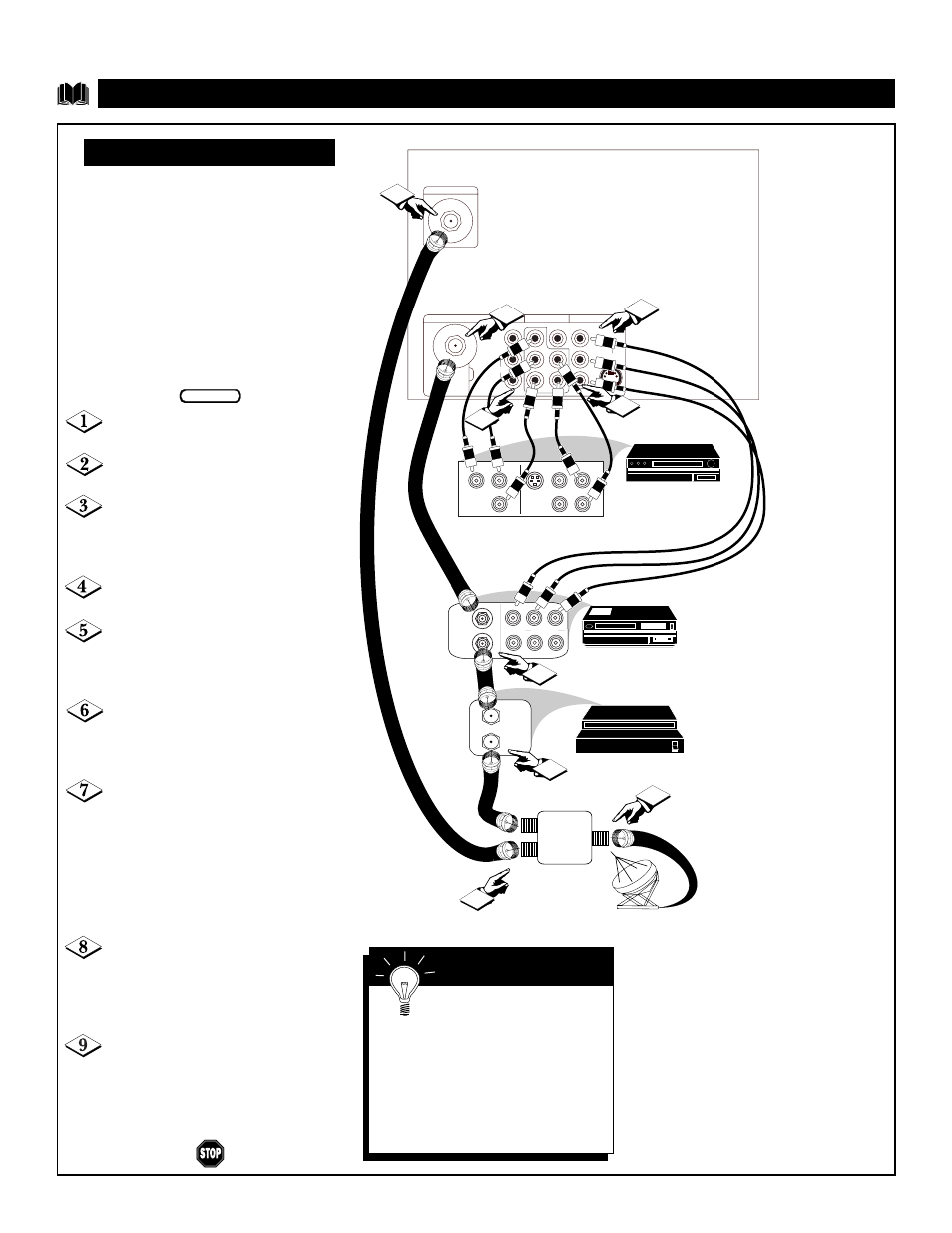 Sing, Onnection, Ptions | Cable box • vcr • dvd | Philips 55P8342 User Manual | Page 54 / 60