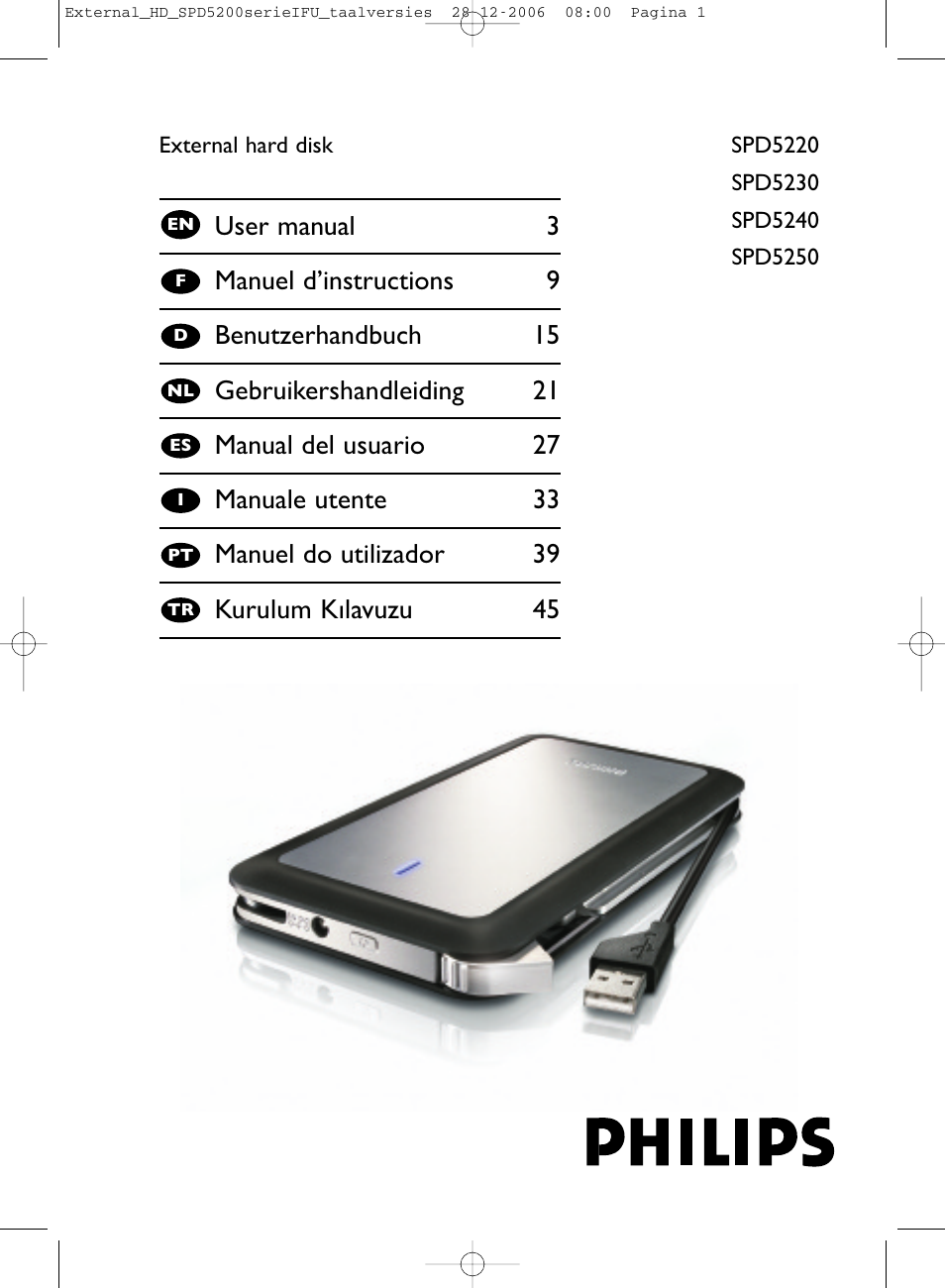 Philips SPD5220 User Manual | 51 pages